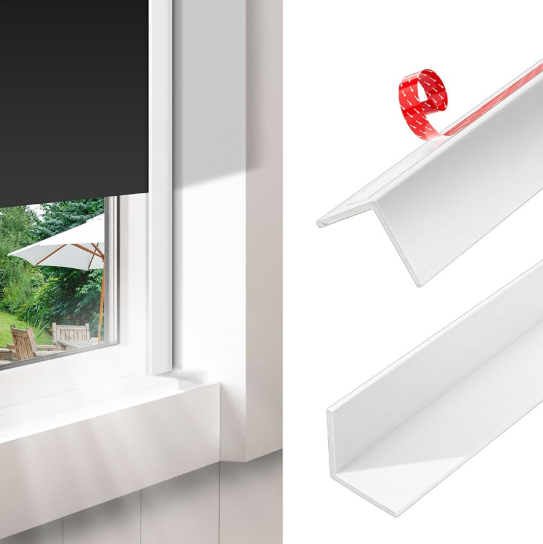 % 100 karartma panjurları için L şeklinde PVC yan raylar