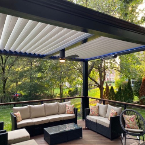 Panjurlu Çatılı Alüminyum Pergola 