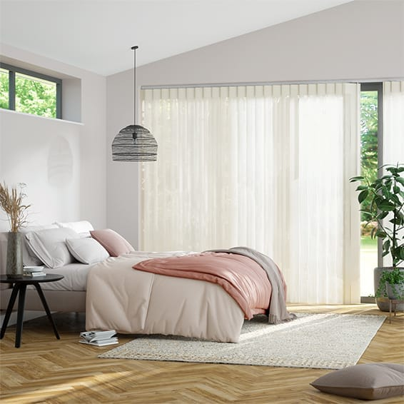 Şeffaf dikey pencere panjurları