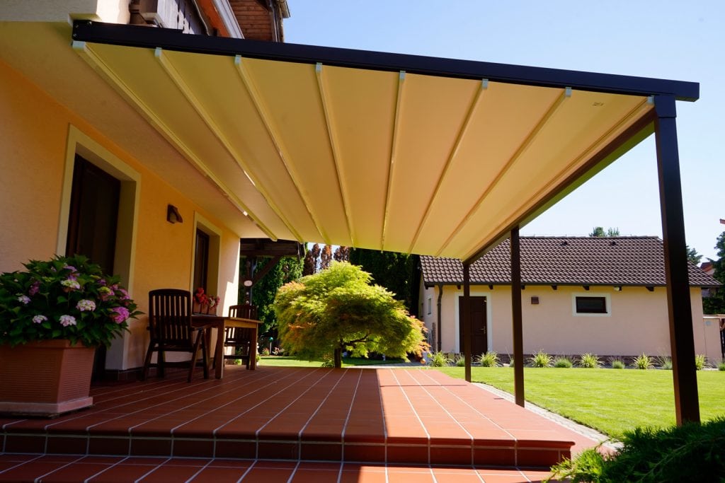 alüminyum geri çekilebilir çatı pergola