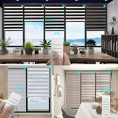 Uygulama Kontrollü Elektrikli Zebra Güneşlikler - Modern Evler için Gelişmiş Pencere Modası