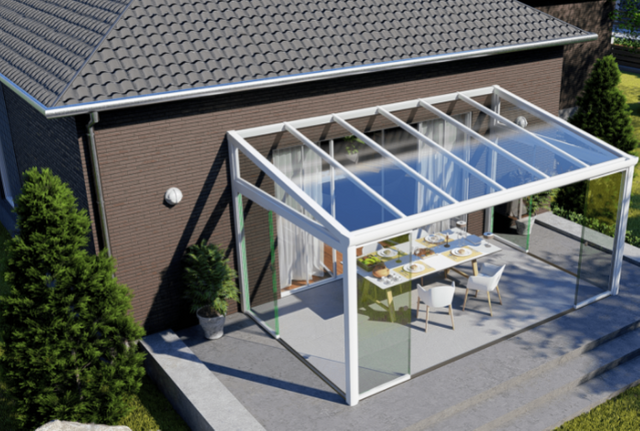 Cam Çatı Alüminyum Pergola Veranda Örtüleri