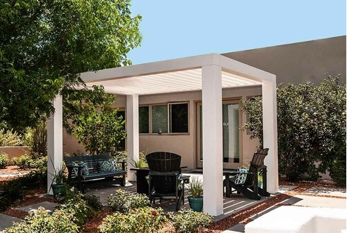 Açık Suya Dayanıklı Pergola Motorlu Alüminyum Patio Pavilion Gazebo