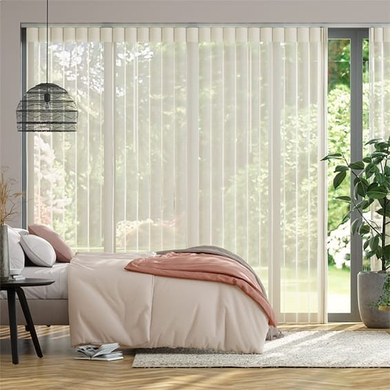 Şeffaf dikey pencere panjurları