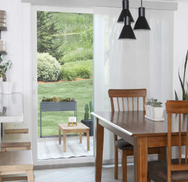 Sürgülü cam kapılar için modern panel pist panjurları