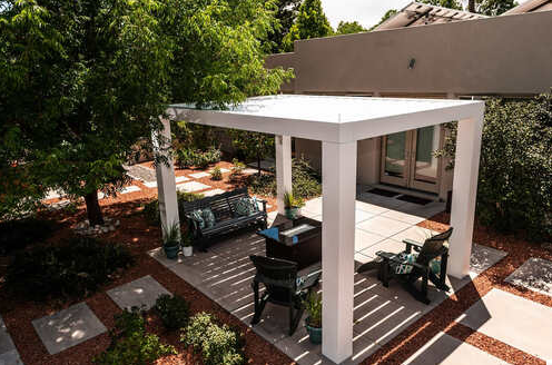 Açık Suya Dayanıklı Pergola Motorlu Alüminyum Patio Pavilion Gazebo